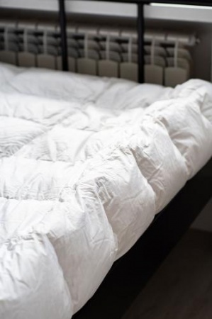 ПУХОВАЯ ПЕРИНКА 120X200 СМ (НАМАТРАСНИК НА РЕЗИНКЕ) «ВИКТОРИЯ»