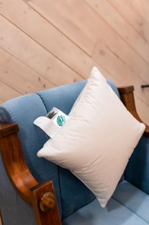 ДЕТСКАЯ ПУХОВАЯ ПОДУШКА «БЕЛЫЙ ГУСЕНОК», 38X38 СМ